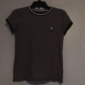 T-Shirt with a small cactus on the left side.